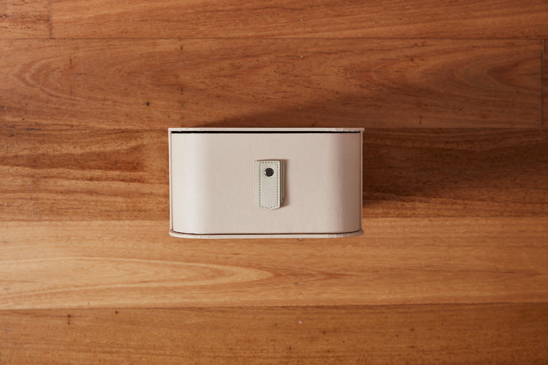 Milan Shoe Box in Nougat color by SAGITINE, featuring a sleek design for single or multi-pair storage.