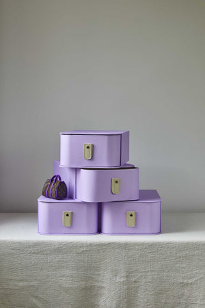 Lilac Milan Shoe Box by SAGITINE, limited-edition single size, elegant design for stylish storage.
