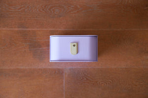 Lilac Milan Shoe Box by SAGITINE, showcasing a stylish storage solution for single or multi-pair shoes.