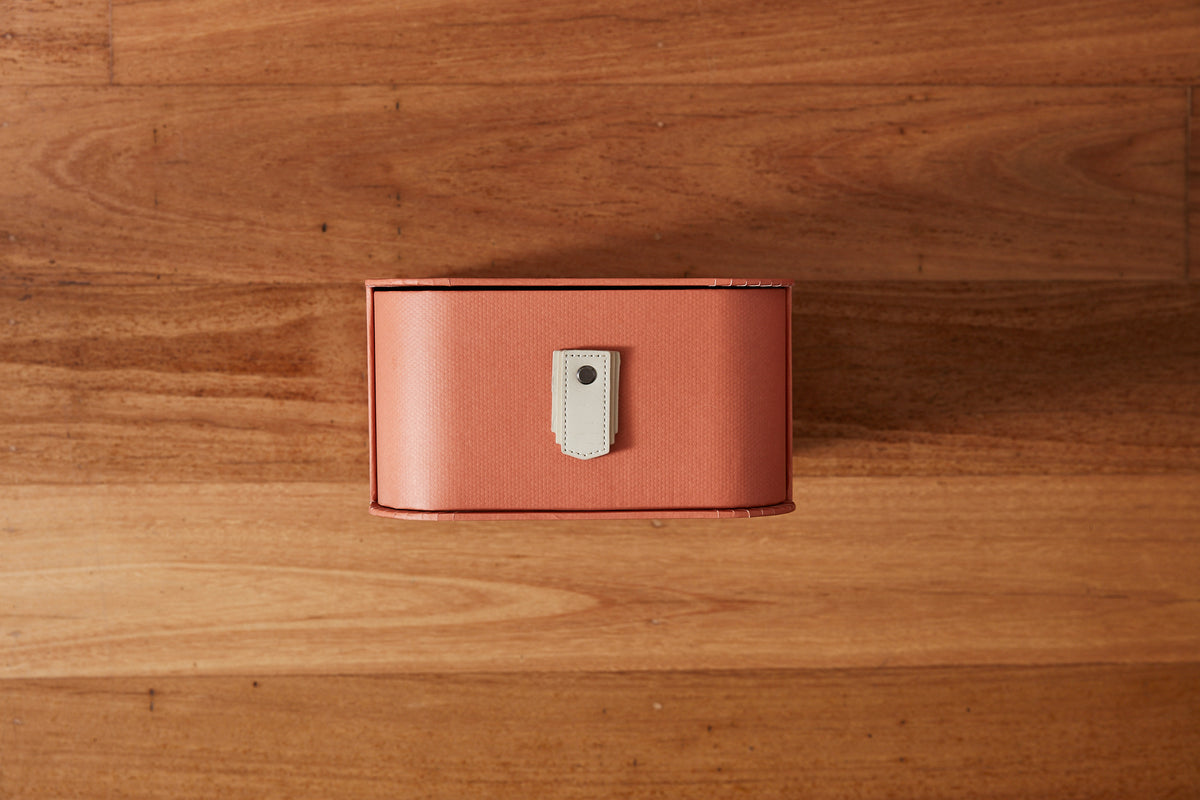 Terracotta Milan Shoe Box by SAGITINE, available in single, six set, and eight set sizes