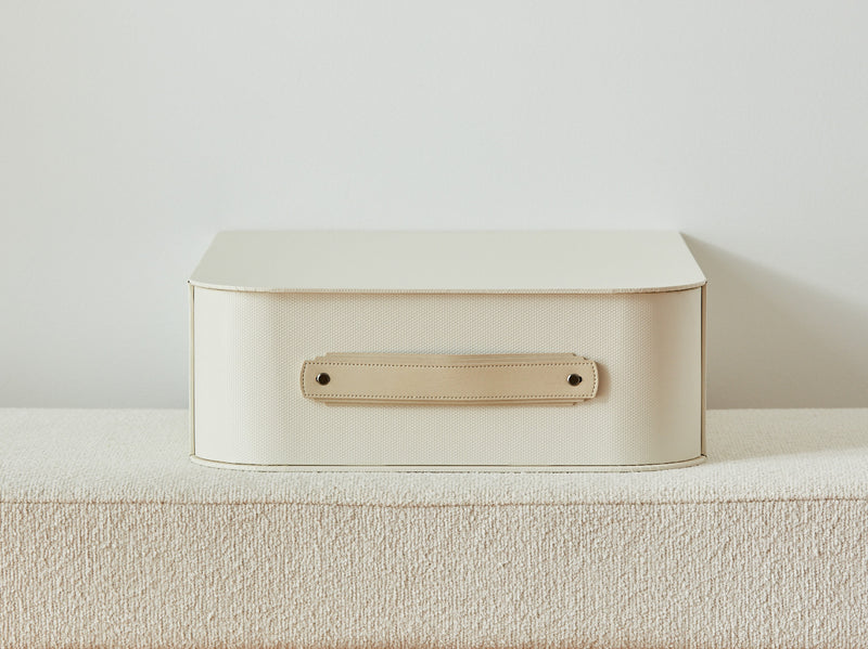 Off-white Miami storage box by SAGITINE, rectangular design, stylish and functional for organizing items.