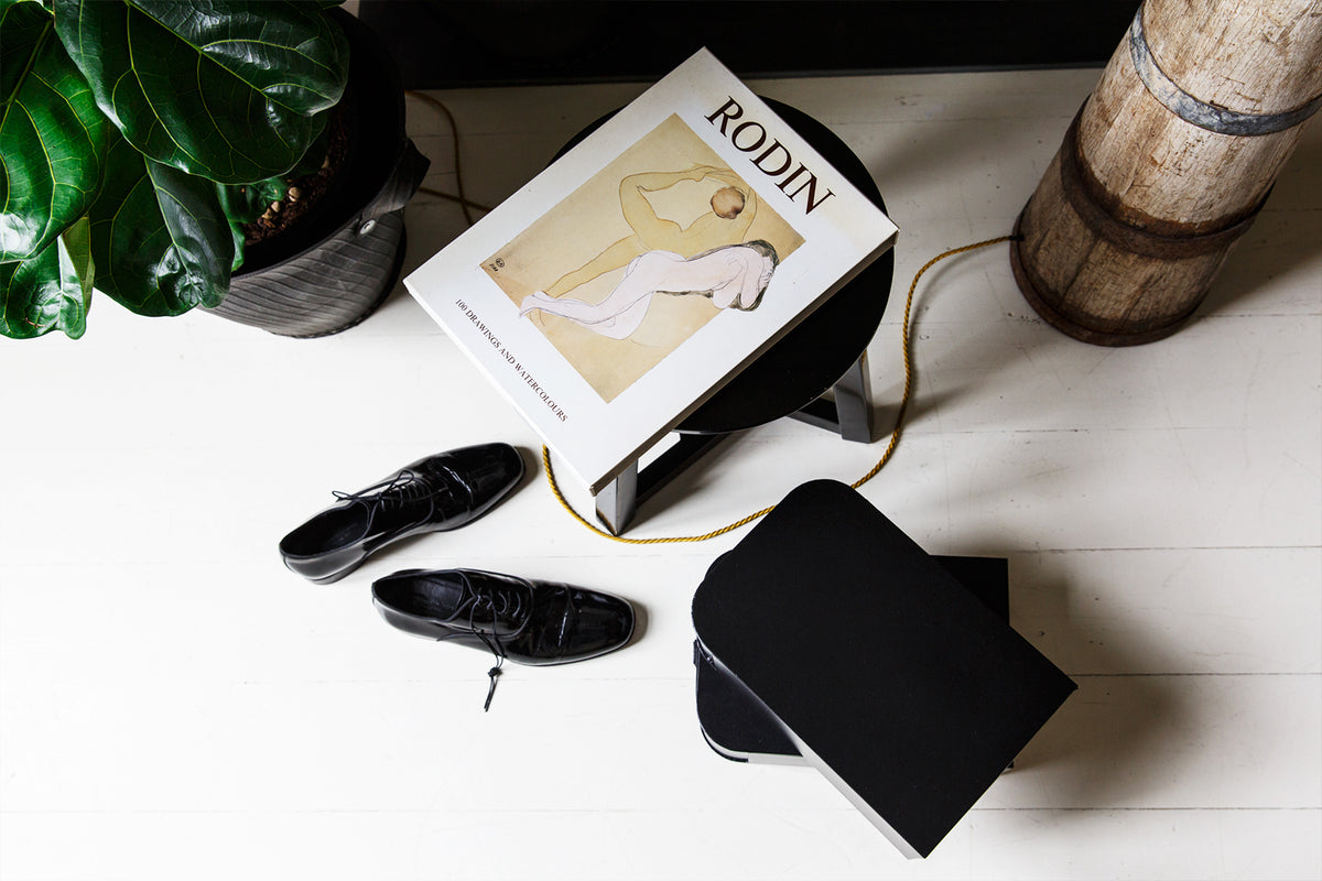 Black Milan Shoe Box by SAGITINE, stylish storage solution for single, six, or eight pairs of shoes.