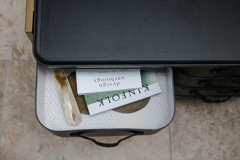 Black Miami storage box by SAGITINE, single size, sleek and modern design.